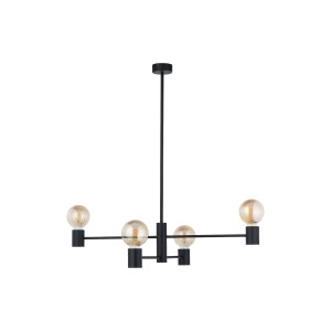 Żyrandol loftowy czarny 4xE27 RADIUS 