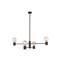 LAMPAMI - industrialna lampa do salonu, lampa sufitowa do nowoczesnego salonu, czarna lampa wisząca
