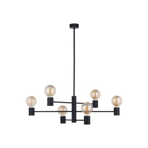 Żyrandol loftowy czarny 6xE27 RADIUS 