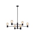 LAMPAMI - industrialna lampa do salonu, lampa sufitowa do nowoczesnego salonu, czarna lampa wisząca