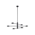 Minimalistyczna lampa sufitowa wisząca czarna 6xGX53 ORBIT 