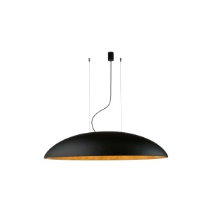 Duża lampa wisząca nowoczesna czarna ze złotym, długość 250 cm CANOE