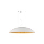 Duża lampa wisząca nowoczesna biała ze złotym, długość 250 cm CANOE 