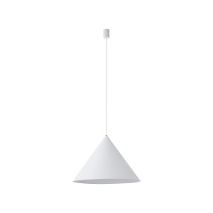 Lampa wisząca biała metalowa duża ZENITH L