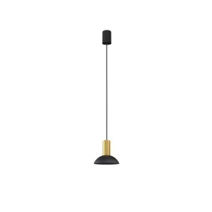 Lampa wisząca pojedyncza czarna ze złotym 130 cm HERMANOS C