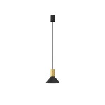 Lampa wisząca pojedyncza czarna ze złotym 130 cm HERMANOS A