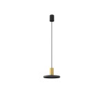 Lampa wisząca pojedyncza czarna ze złotym 130 cm HERMANOS B