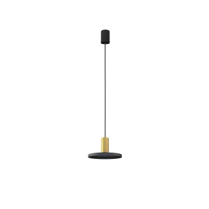 Lampa wisząca pojedyncza czarna ze złotym 130 cm HERMANOS B