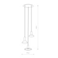 LAMPAMI - potrójna lampa wisząca szkic