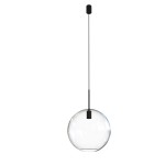  Lampa wisząca czarna klosz szklana kula przezroczysta 130 cm 1xE27 SPHERE XL