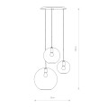LAMPAMI - lampa wisząca kule przezroczyste szkic