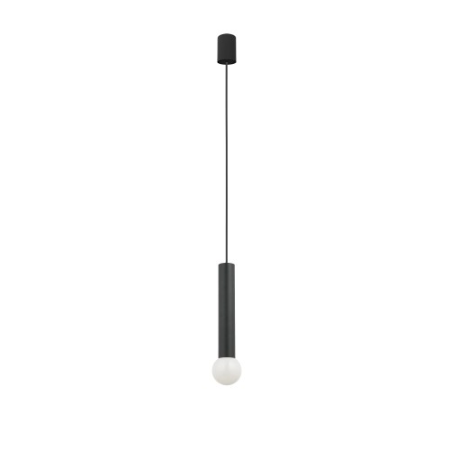 LAMPAMI - czarna tuba wisząca, lampa wisząca czarna, lampa nad stół, czarna lampa tuba wisząca