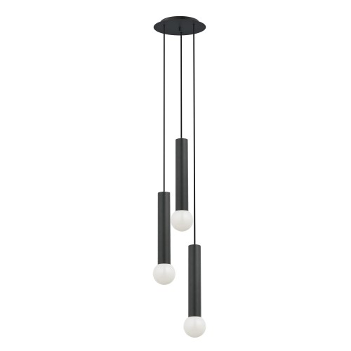 LAMPAMI - tuby sufitowe czarne, lampa sufitowa, lampa nad stół, czarna lampa tuby wiszące