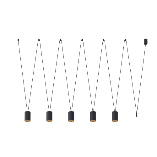 LAMPAMI - nowoczesna lampa wisząca czarna, lampa do salonu nowoczesna, designerska lampa