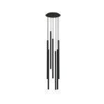 Czarna lampa wisząca tuby sufitowe 172 cm LASER 1000