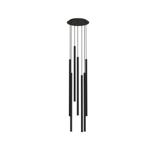 Czarna lampa wisząca tuby sufitowe 172 cm LASER 1000