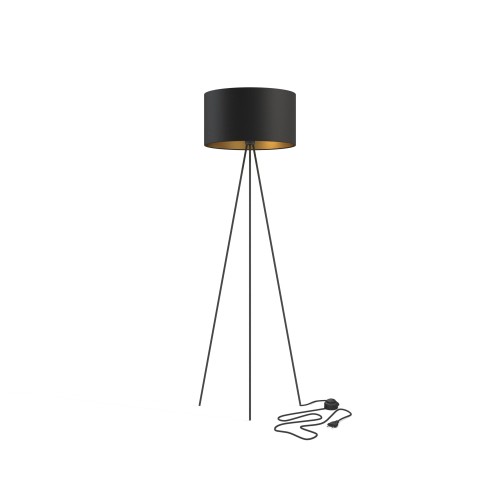 LAMPAMI - lampa czarna podłogowa, lampa podłogowa do sypialni, lampa podłogowa nowoczesna