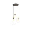 LAMPAMI - lampa kule szklane, lampa wisząca kule przezroczyste, lampa wisząca do sypialni, nowoczesna lampa do salonu