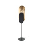 Lampa industrialna podłogowa złota z czarnym 2xGX53 WHEEL LUX