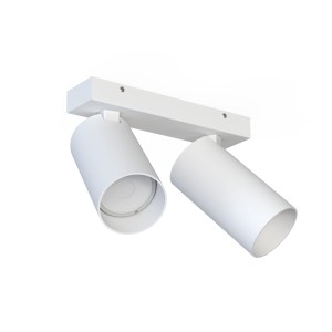 Lampa sufitowa biała podwójna punktowa regulowana 2xGU10 MONO