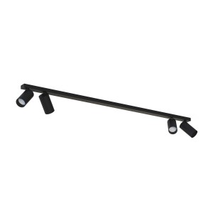 Lampa sufitowa czarna listwa 118 cm 4xGU10 MONO 