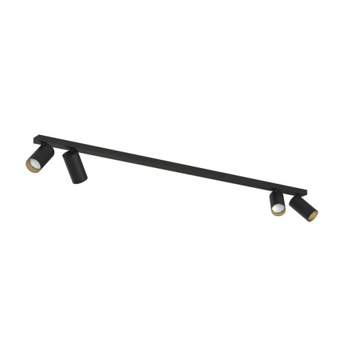 LAMPAMI - lampa sufitowa czarna, lampa do salonu listwa oświetleniowa, nowoczesna lampa do salonu czarna