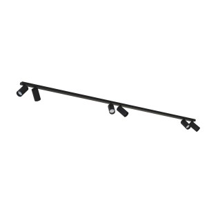 Lampa sufitowa listwa czarna 200 cm 6xGU10 MONO