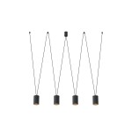 Nowoczesna lampa wisząca czarna ze złotym 122 cm 4xGU10 MORE TONE 
