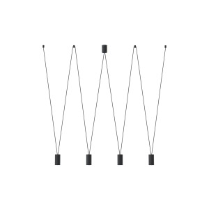 Nowoczesna lampa wisząca czarna 120 cm 4xGU10 MORE EYE