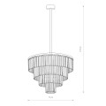 LAMPAMI - lampa wisząca kryształki czarna, lampa pojedyncza wisząca, lampa do salonu, żyrandol do salonu