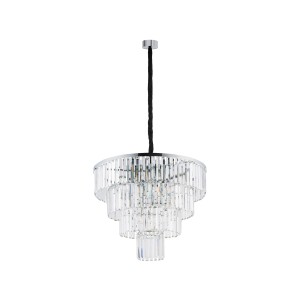 Żyrandol nowoczesny kryształowy 170 cm chrom wiszący CRISTAL L