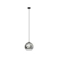 LAMPAMI - lampa wisząca kula srebrna, lampa pojedyncza wisząca, lampa do salonu, lampa nad stół