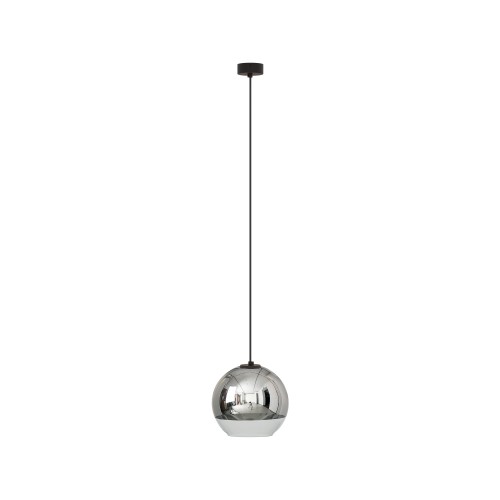 LAMPAMI - lampa wisząca kula srebrna, lampa pojedyncza wisząca, lampa do salonu, lampa nad stół