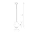 LAMPAMI - lampa wisząca kula srebrna szkic