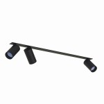 Lampa sufitowa potrójna czarna listwa podtynkowa 70 cm 3xGU10 MONO SURFACE 