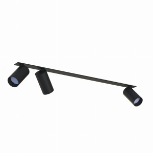 Lampa sufitowa potrójna czarna listwa podtynkowa 70 cm 3xGU10 MONO SURFACE 