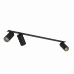 Lampa sufitowa potrójna czarna ze złotym listwa podtynkowa 70 cm 3xGU10 MONO SURFACE