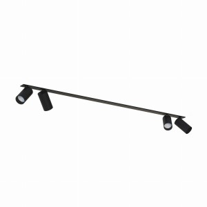 Lampa sufitowa czarna listwa podtynkowa 118 cm 4xGU10 MONO SURFACE