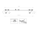 LAMPAMI - lampa do salonu listwa oświetleniowa szkic