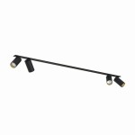 Lampa sufitowa czarna ze złotym listwa podtynkowa 118 cm 4xGU10 MONO SURFACE 