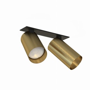 Lampa sufitowa podwójna złota punktowa podtynkowa 2xGU10 MONO SURFACE 