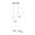 LAMPAMI - lampa sufitowa biała szkic