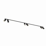 Lampa sufitowa czarna ze złotym listwa podtynkowa 200 cm 6xGU10 MONO SURFACE