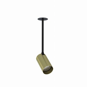 Lampa sufitowa wisząca złota pojedyncza podtynkowa 1xGU10 MONO SURFACE LONG S