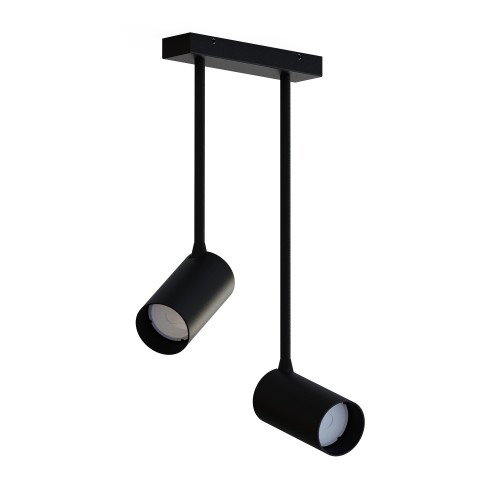 LAMPAMI - lampa sufitowa czarna, lampa do salonu, nowoczesna lampa czarna, lampa do przedpokoju