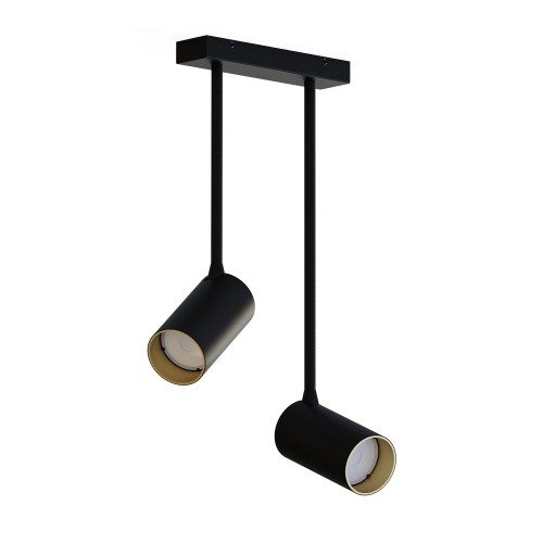 LAMPAMI - lampa sufitowa czarna, lampa do salonu, nowoczesna lampa czarna, lampa do przedpokoju