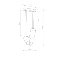 LAMPAMI - lampa sufitowa czarna szkic
