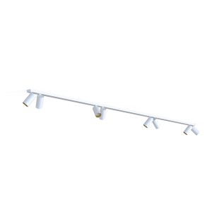 Lampa sufitowa biała ze złotym listwa 2x150 cm 8xGU10 MONO
