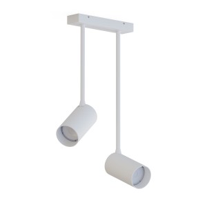 Lampa sufitowa wisząca biała podwójna regulowana 2xGU10 MONO LONG 