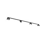 Czarna lampa sufitowa listwa 2x200 cm 8xGU10 MONO